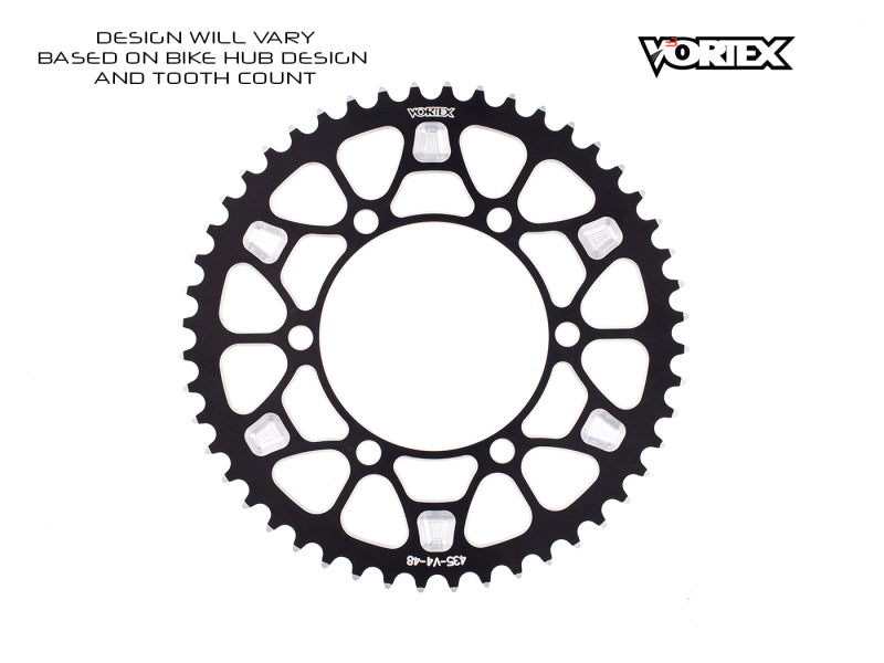 Vortex Racing V4 47 Tooth 525 Rear Sprocket - Black