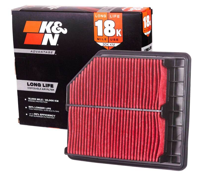 K&N Advantage Air Filter 18K Miles Honda Civic L4-1.8L F/I 06-11
