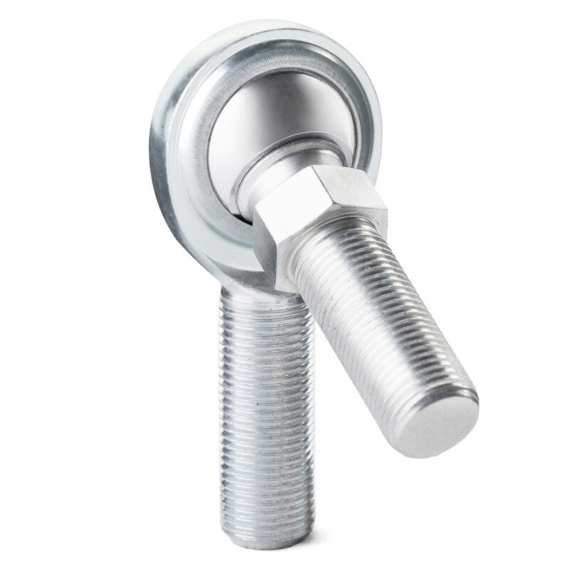 QA1 C Series 2-Pc Rod End - Male/Left Hand - .4375in Bore x 1/2-20 w/Stud - Carbon Steel w/PTFE