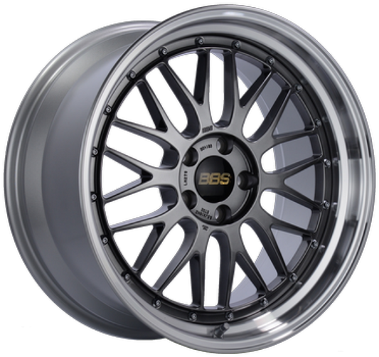 BBS LM 19x9 5x112 ET42 Diamond Black Center Diamond Cut Lip Wheel -82mm PFS/Clip Required