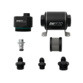 DeatschWerks DWFFR-X 70mm Billet Fuel Filter Regulator - 10 Micron with 6AN Fittings