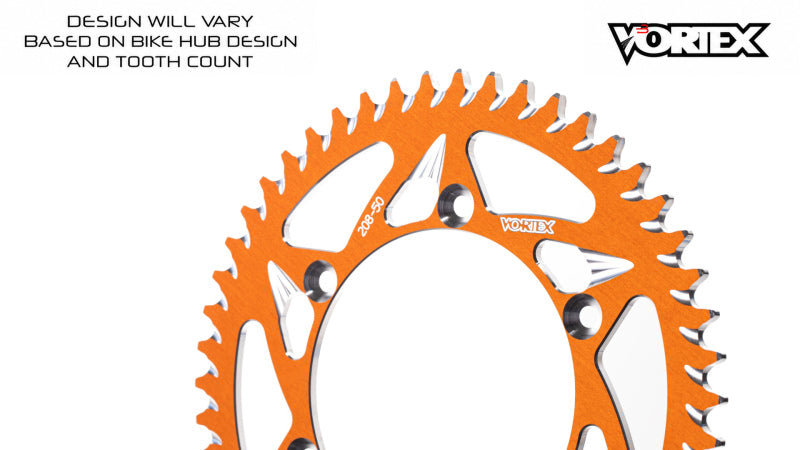 Vortex Racing 38 Tooth 520 Rear Sprocket - Orange