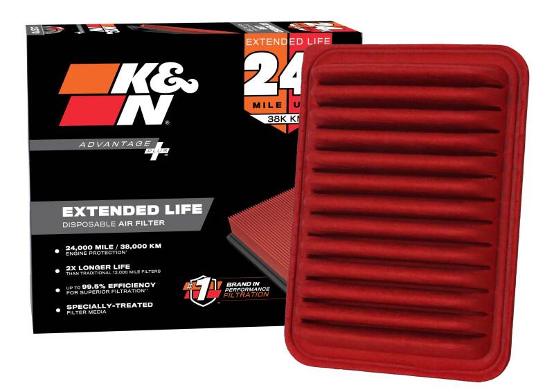 K&N Advantage Plus Air Filter 24K Miles Toyota Camry 07-12