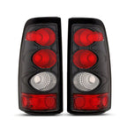 Raxiom 03-06 Chevrolet Silverado 1500 Fleetside Axial Series Tail Lights-CarbonFiber-Rd/Clear Lens