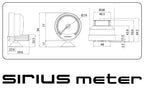 GReddy Sirius Meter - Turbo Boost 74mm Analog Display Gauge (w/Boost Sensor & Harness Set)