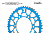 Vortex Racing V4 43 Tooth 520 Sprocket Use w/ 3766 Front - Blue