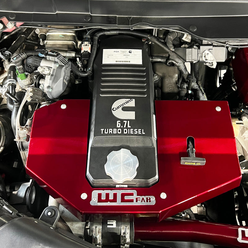 Wehrli 10-24 Cummins Fabricated Aluminum Engine Cover - Flat Black