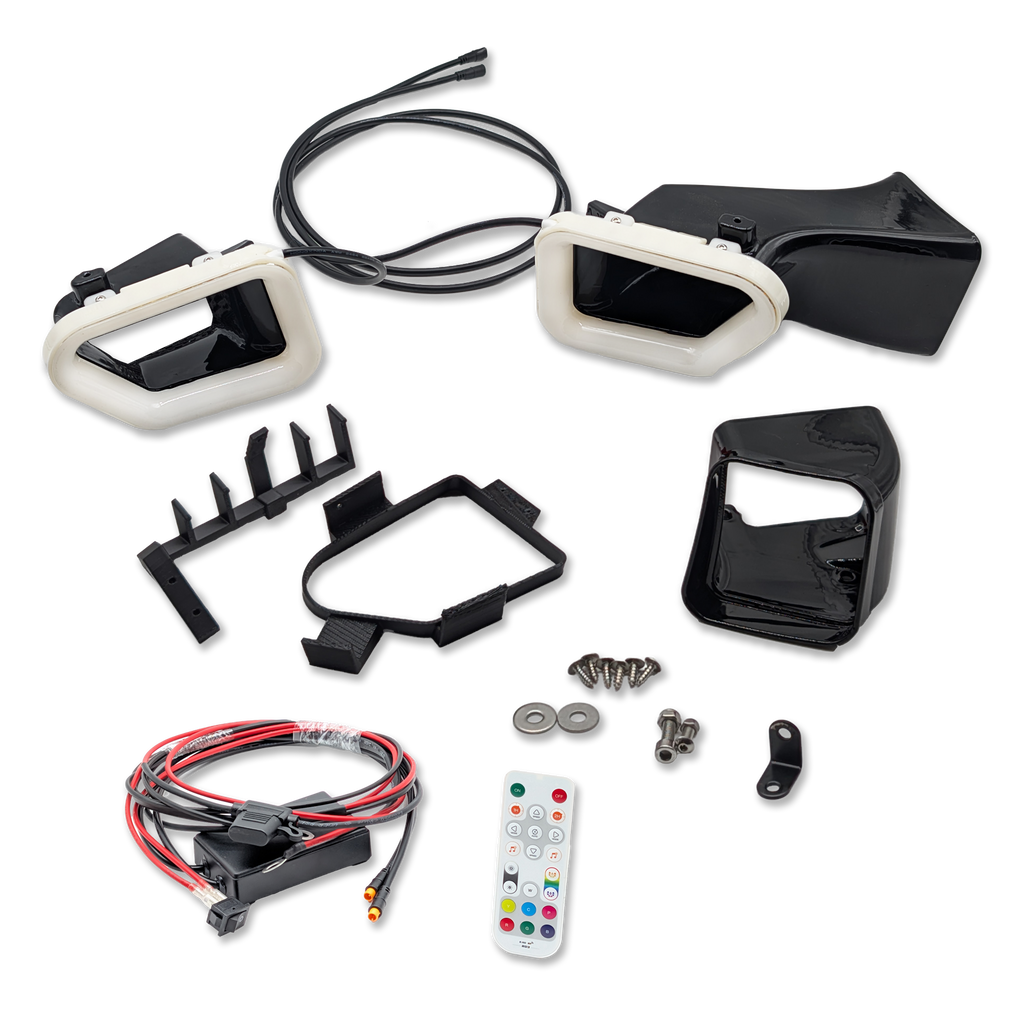 2016-2019 Cadillac ATS-V Dual BIG MOUTH LIT KIT Ram Air Intake Snorkels
