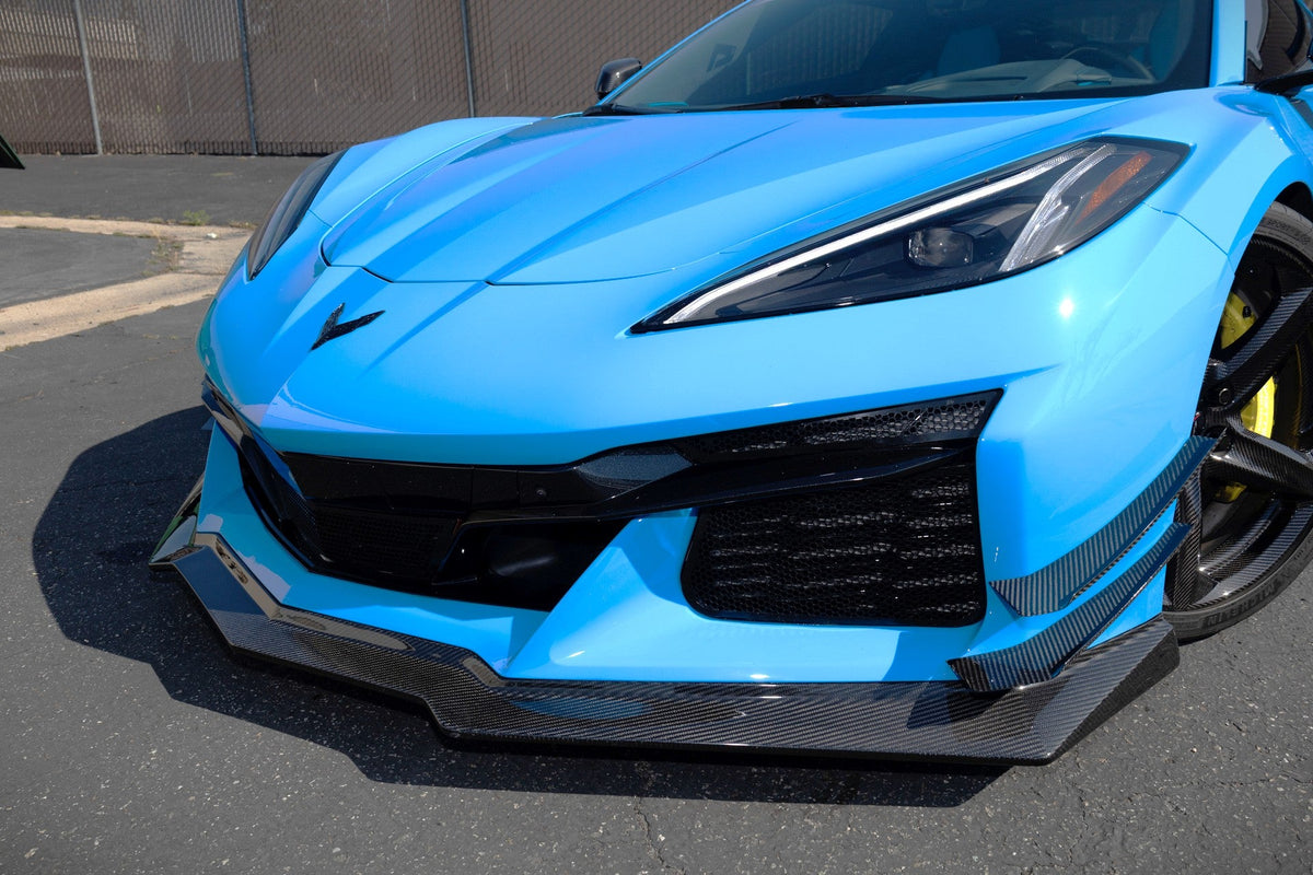 Carbon Fiber Front Splitter/ Airdam/ Lip Chevrolet Corvette C8 Z06, E Ray, ZR1, Grand Sport