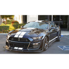 Ford Mustang S550 Shelby GT500 Carbon Fiber Front Wind Splitter w/ Rods 2020-2023