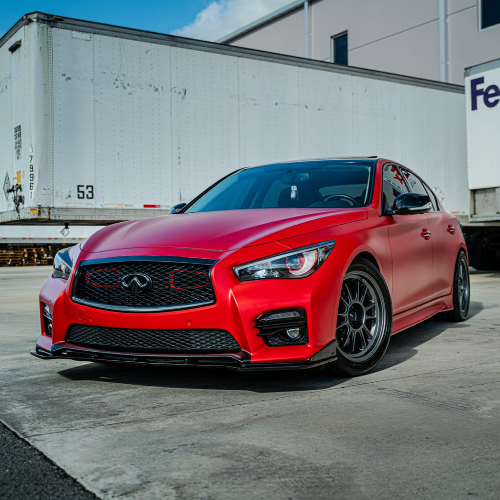 2016-2024 Infiniti Q50 Red Sport Dual BIG MOUTH Ram Air Intake Snorkels