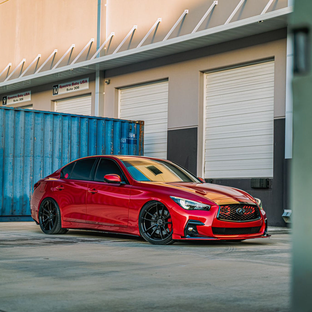 2016-2024 Infiniti Q50 Red Sport Dual BIG MOUTH LIT KIT Ram Air Intake Snorkels