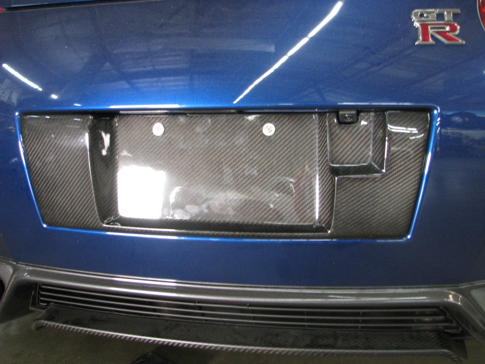 Nissan GTR R35 2012-2016- Carbon Fiber  License Plate Backing