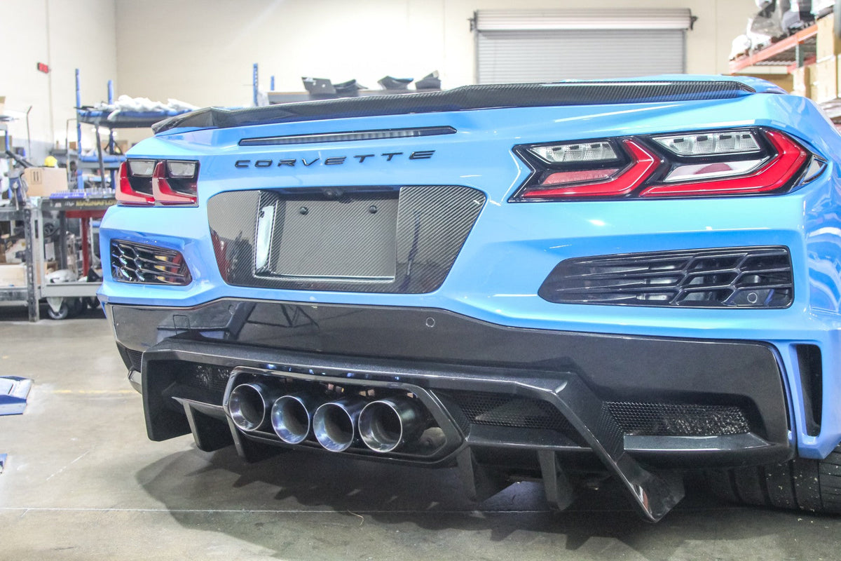 Carbon Fiber License Plate Backing - Chevrolet Corvette C8 Z06