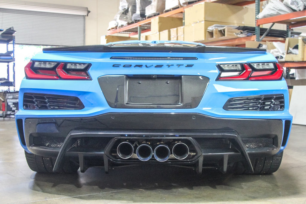 Carbon Fiber License Plate Backing - Chevrolet Corvette C8 Z06