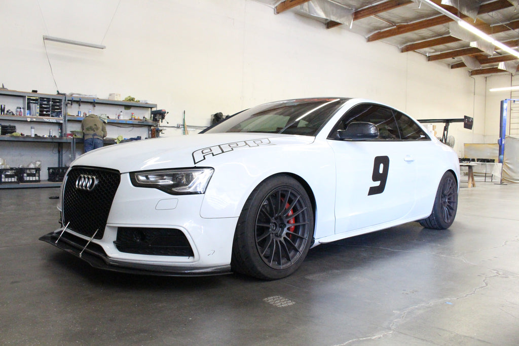 Audi S5 Stock Bumper Carbon Fiber Front Wind Splitter 2009-2012