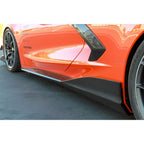 Chevrolet Corvette C8 Carbon Fiber Side Rocker Extensions/ Side Skirts