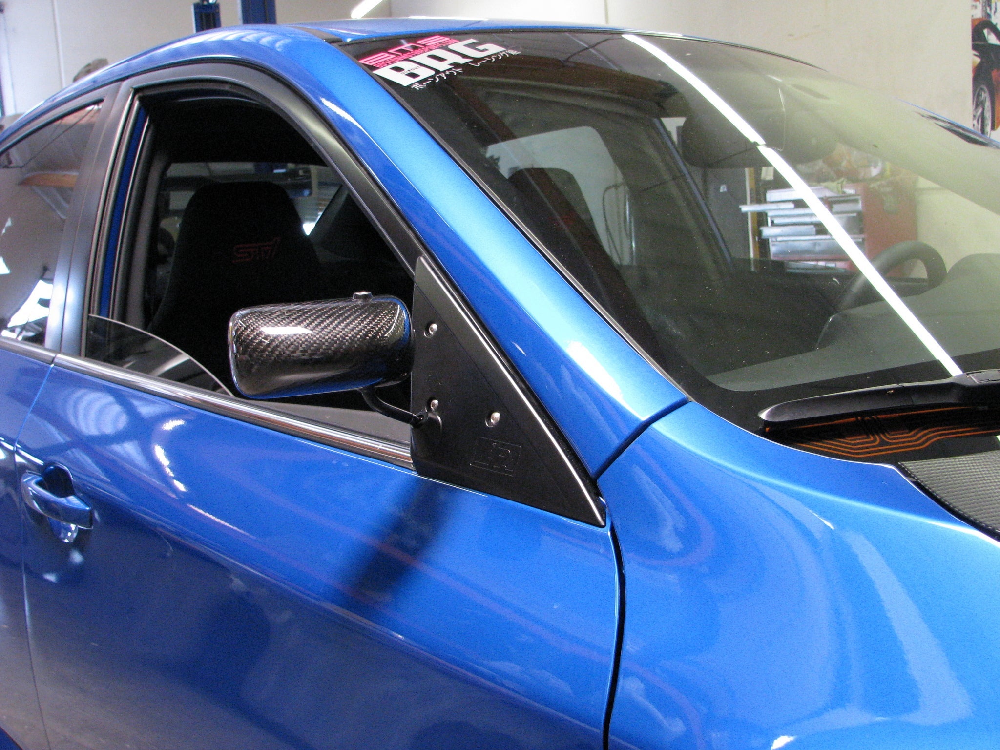 Carbon Fiber Subaru Impreza WRX/ STI Formula GT3 Carbon Fiber Mirror/Black 2008-2014