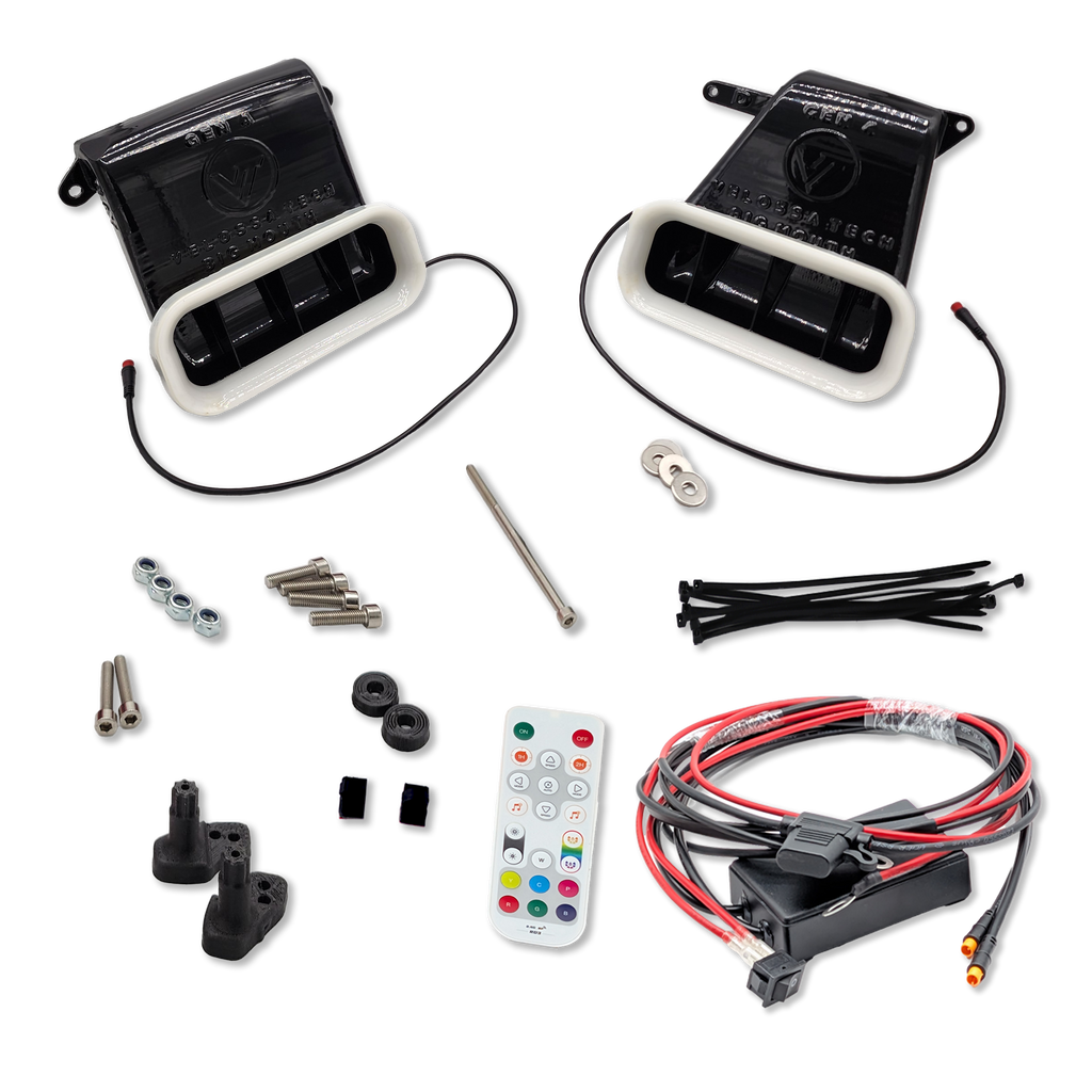 2022+ Ford Maverick (2.0L/2.5L Hybrid) Dual BIG MOUTH LIT KIT Ram Air Intake Snorkels