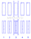 King Engine Bearings Ford 351ci/400ci 16V Main Bearing Set - Set Of 10