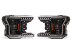 Raxiom 18-20 Ford F-150 LED Halo Surround Headlights with White DRL- Black Housing- Clear Lens