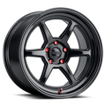 Kansei K14B Roku 18x9.5in / BLANK BP / 38mm Offset / 66.56mm Bore - Gloss Black
