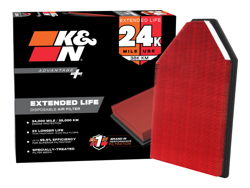 K&N Advantage Plus Air Filter 24K Miles Dodge Challenger/Charger/300C 2011