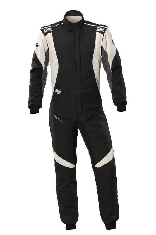 OMP FIRST EVO OVERALL my2025 FIA 8856-2018/SFI NAVY BLUE / FLUO ORANGE SZ 50