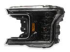 Raxiom 18-20 Ford F-150 CXR Series LED Headlights with Amber DRL- Black Housing- Clear Lens