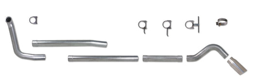 Diamond Eye KIT 4in Turbo Back SGL AL: TURN DOWN 00-03.5 FORD 7.3L F250/F350 w/ MUFFLER REPL