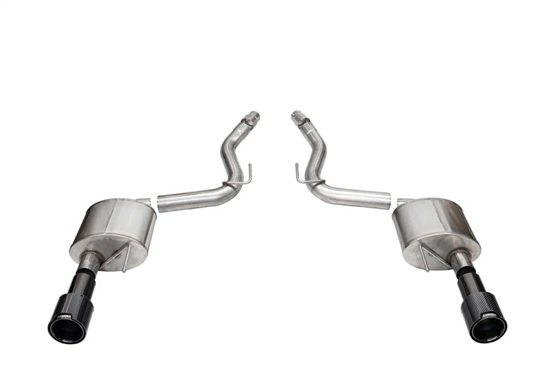 Corsa 2024 Ford Mustang GT Coupe 3in Sport Axle-Back Exhaust - 4.5in Black Carbon Fiber Tips