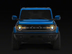 Raxiom 21-26 Ford Bronco LED Halo Headlights with Amber Backlight- Black Housing- Clear Lens