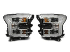 Raxiom 15-17 Ford F-150 Projector Headlights with LED Accent- Chrome Housing- Clear Lens