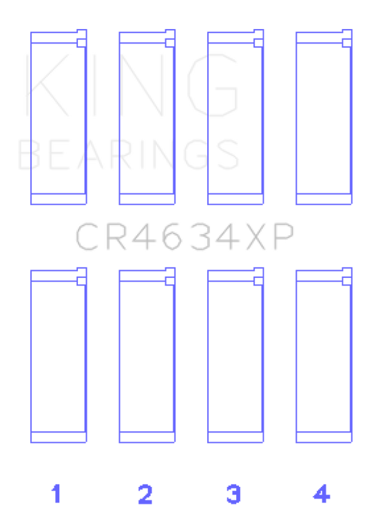 King Engine Bearings Hyundai G4KF Connecting Rod Bearing Set (Set of 4) - Size STD