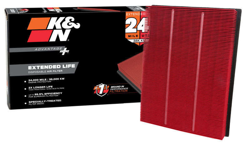 K&N Advantage Plus Air Filter 24K Miles Ford Focus Iv L3-1.0L F/I 2018