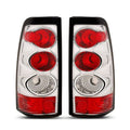 Raxiom 03-06 Chevrolet Silverado 1500 Fleetside Axial Series Tail Lights- Chrome- Red/Clear Lens