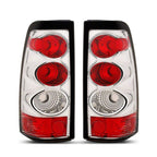 Raxiom 03-06 Chevrolet Silverado 1500 Fleetside Axial Series Tail Lights- Chrome- Red/Clear Lens