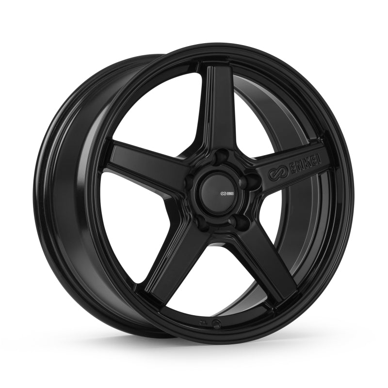 Enkei Quasar 19x8in / 5x114.3 BP / 35mm Offset / 72.6mm Bore - Gloss Black Wheel