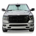 Covercraft 19-24 PU Ram 2500/3500 5W RVM Sensor UVS100 Custom Sunscreen with Ram Vertical logo