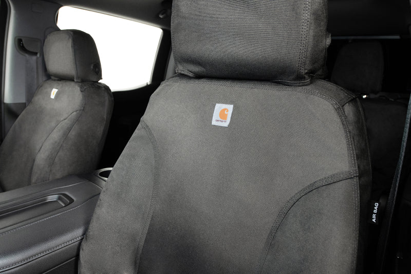 Covercraft 19-25 Chevrolet Silverado Carhartt Super Dux SeatSaver Sec Row Custom Seat Cover- Gravel