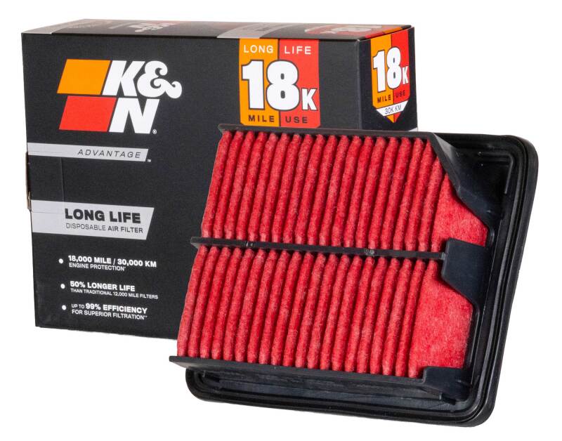 K&N Advantage Air Filter 18K Miles Honda Accord Hybrid L4-2.0L F/I 14-22
