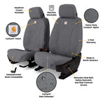Covercraft 19-25 Chevrolet Silverado Carhartt Super Dux SeatSaver Sec Row Custom Seat Cover- Gravel
