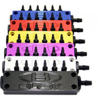 BLOX Racing Billet 6-Port Vacuum Manifold Kit - Silver