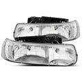 Raxiom 99-02 Chevrolet Silverado 1500 Axial Series Euro Headlights- Chrome Housing- Clear Lens