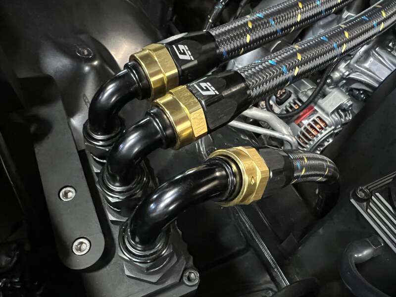GReddy AN10 180 DEGREE HOSE END SWIVEL BLACK/GOLD ANODIZED