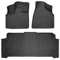 Husky Liners 08-20 Dodge Grand Caravan Weatherbeater Front & 2nd Seat Floor Liners - Black