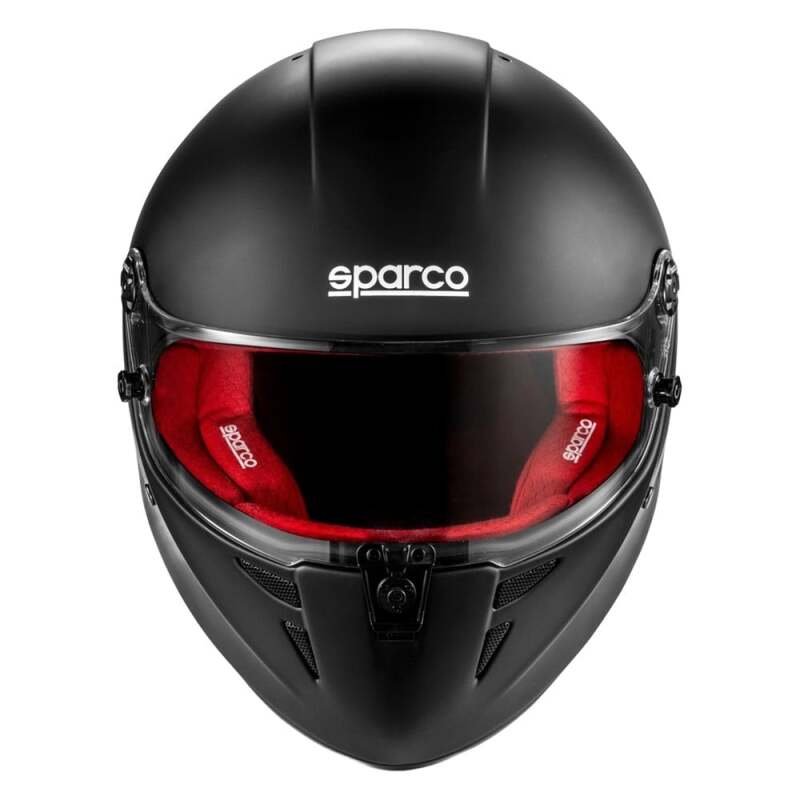 SPARCO Stealth RF Helmet - Medium/Large - Matte Black/Red