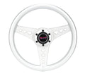 NRG All Aluminum Steering Wheel 330mm - Heart Cut Out- Ergonomic Grip- Anadized Silver