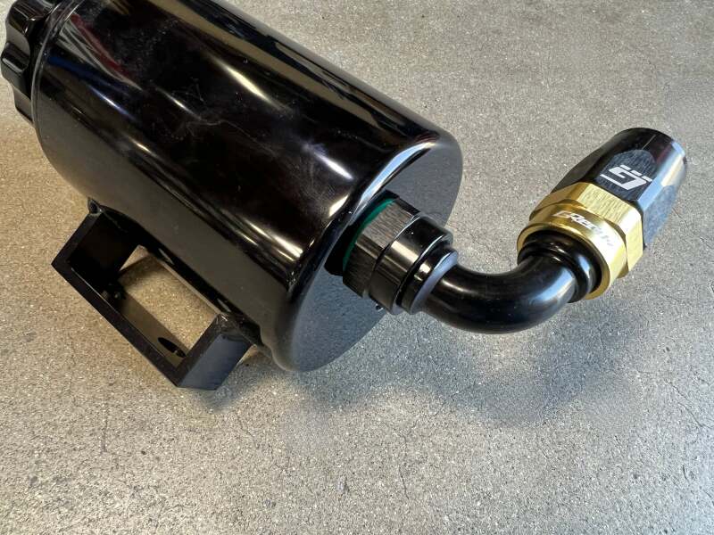 GReddy AN12 180 DEGREE ORB MALE BLACK/GOLD ANODIZED