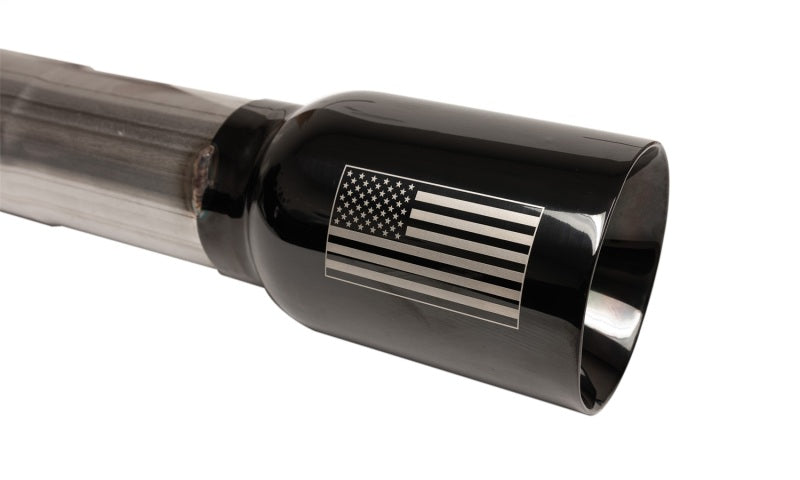Corsa 17-22 Chevrolet Colorado ZR2 3.6L V6 3in Sport Cat-Back Exhaust - 4in Black USA Flag Tip